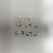 3D Sticker farbig weiss XF 422